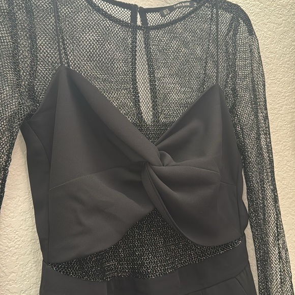 ZARA Black Sheer Mesh Jumpsuit Size M – Preowned in Excellent Condition - Picture 4 of 9
